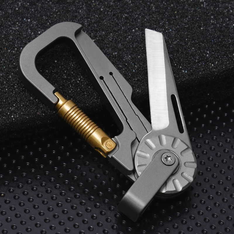 Edc Carry All - 티타늄 합금 EDC 키체인 접이식 나이프