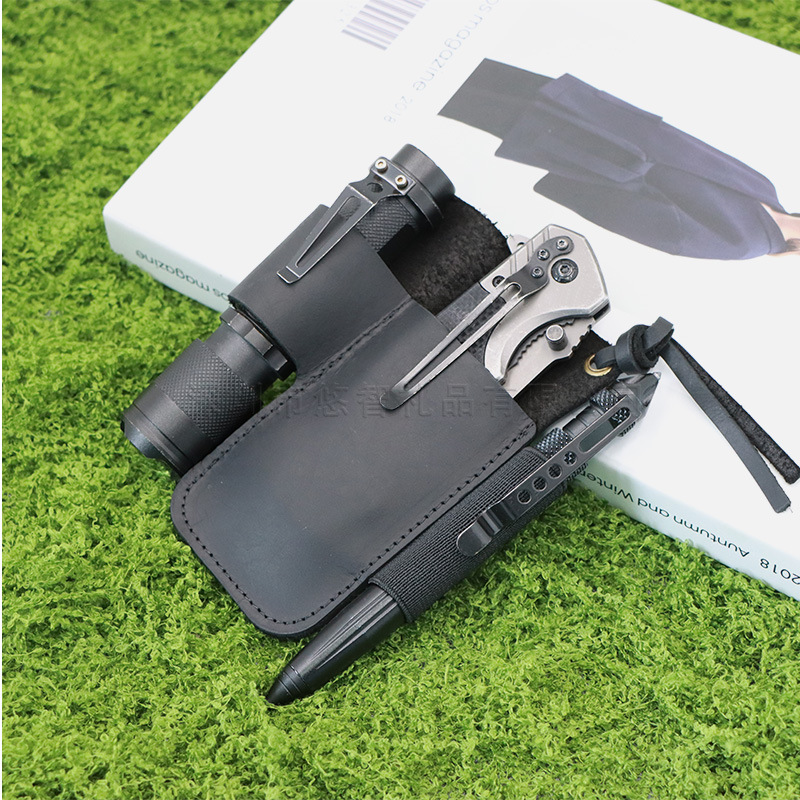 가죽 EDC 도구 파우치 야외 전술 손전등 홀더 허리  - Edc Carry Items 리뷰 및 가격
