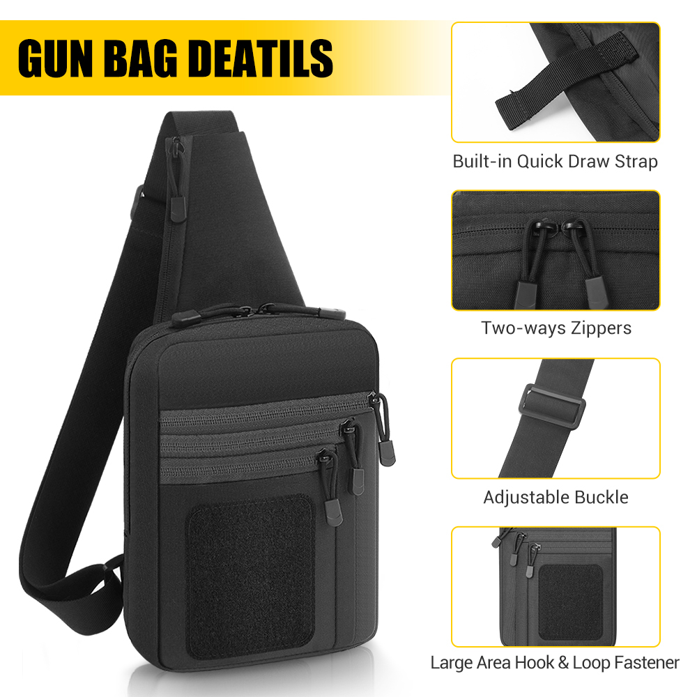 전술 권총 가방, 은닉 휴대용 권총 홀스터, 권총 보관 - Edc Concealed Carry Sling Bag 리뷰 및 가격