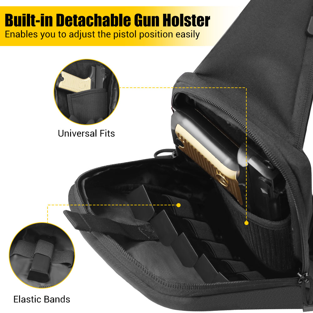 전술용 권총 가방, 은닉형 권총 홀스터, 권총 보관용  - Edc Concealed Carry Sling Bag 리뷰 및 가격