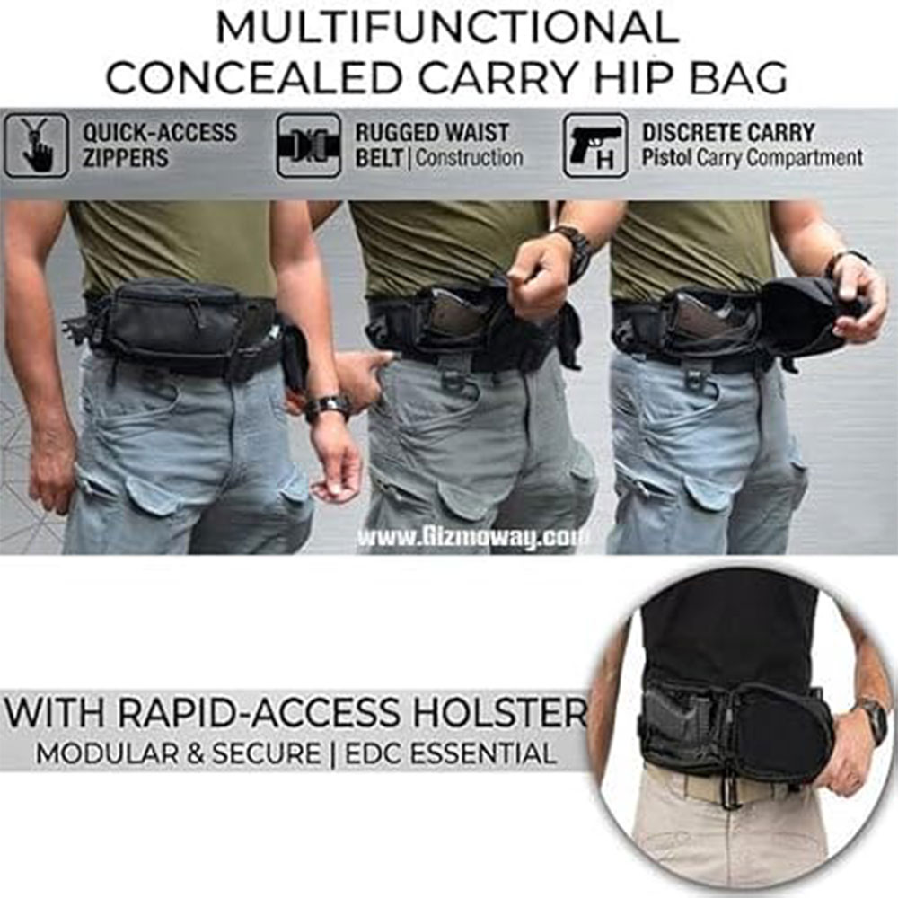전술용 권총 가방, 숨겨진 홀스터가 있는 권총 케이스, - Edc Carry Gun 리뷰 및 가격