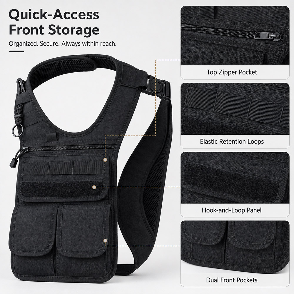 전술용 숨김형 겨드랑이 도구 가방 MOLLE 멀티포켓  - Edc Concealed Carry Sling Bag 리뷰 및 가격